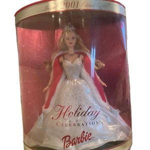 Vintage Mattel Holiday Celebration Barbie Special 2001 Edition Doll Model #50304